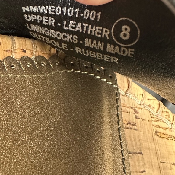 Naughty Monkey Virago Black Platform Wedge Sandals with Embroidery 8 Boho Indie - Picture 10 of 10